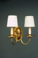 Northeast Lantern 118-AB-LT2-SHD - Wall Sconce 2 J-Arms Antique Brass 2 Candelabra Socket Eggshell Shade