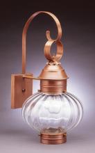 Northeast Lantern 2041-VG-MED-CLR - Onion Wall No Cage Verdi Gris Medium Base Socket Clear Glass