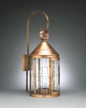 Northeast Lantern 3357-DB-LT2-CLR - Cone Top Wall With Top Scroll Dark Brass 2 Candelabra Sockets Clear Glass