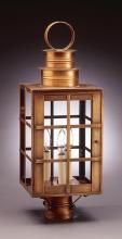 Northeast Lantern 5153-DB-CIM-SMG - Can Top H-Bars Post Dark Brass Medium Base Socket With Chimney Seedy Marine Glass