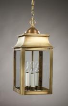 Northeast Lantern 5632-VG-LT3-FST - Pagoda Hanging Verdi Gris 3 Candelabra Sockets Frosted Glass