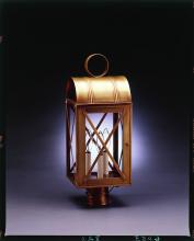 Northeast Lantern 6053-DAB-LT3-CLR - Culvert Top X-Bars Post Dark Antique Brass 3 Candelabra Sockets Clear Glass