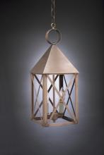 Northeast Lantern 7042-DB-LT2-CLR - Pyramid Top X-Bars Hanging Dark Brass 2 Candelabra Sockets Clear Glass