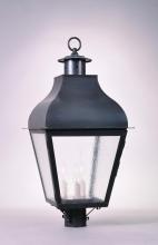 Northeast Lantern 7643-DAB-LT3-CLR - Curved Top Post Dark Antique Brass 3 Candelabra Sockets Clear Glass