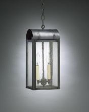 Northeast Lantern 8032-VG-LT2-CLR - Culvert Top Hanging Verdi Gris 2 Candelabra Sockets Clear Glass