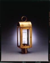 Northeast Lantern 8043-DB-CIM-CLR - Culvert Top Post Dark Brass Medium Base Socket With Chimney Clear Glass