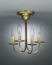 Northeast Lantern 904F-DB-LT4 - Hanging J-Arms Dark Brass 4 Candelabra Sockets