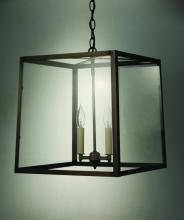 Northeast Lantern ST1415-DAB-LT2-NG - Square Trapezoid Hanging Dark Antique Brass 2 Candelabra Sockets No Glass