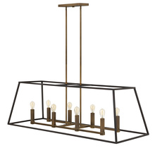 Hinkley 3338BZ - Fulton Medium Eight Light Open Frame Linear