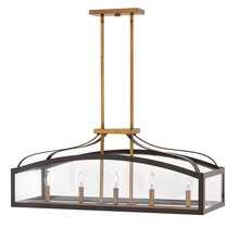 Hinkley 3416BZ - Clarendon Large Five Light Linear Chandelier