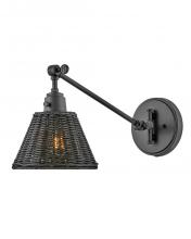 Hinkley 3690BK-BKT - Arti Medium Swing Arm Single Light Sconce