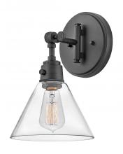 Hinkley 3691BK-CL - Arti Medium Swing Arm Single Light Sconce