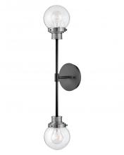 Hinkley 40692BK-BN - Poppy Large Two Light Sconce