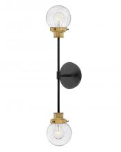 Hinkley 40692BK - Poppy Large Two Light Sconce