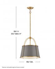 Hinkley 4894LDB - Clarke Large Pendant