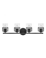 Hinkley 50264BK - Della Large Four Light Vanity