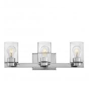 Hinkley 5053CM-CL - Miley Medium Three Light Vanity