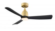 Fanimation FPD8547BSBL - Kute - 44 Inch - Brushed Satin Brass with Black Blades