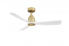 Fanimation FPD8547BS - Kute - 44 Inch - Brushed Satin Brass with Matte White Blades