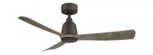 Fanimation FPD8547GR - Kute - 44 Inch - Matte Greige with Weathered Wood Blades