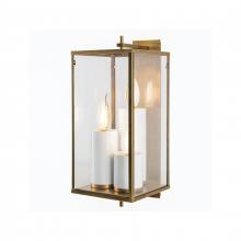 ELK Home 1151-AG-CL - Back Bay 24.5&#39;&#39; High 3-Light Outdoor Sconce - Aged Brass