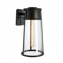 ELK Home 1246-MB-CL - Cone 12.75&#39;&#39; High 1-Light Outdoor Sconce - Matte Black