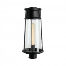 ELK Home 1247-MB-CL - Cone 19.75&#39;&#39; High 1-Light Outdoor Post Light - Matte Black