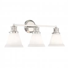 ELK Home 2403-PN-MO - Alden 26&#39;&#39; Wide 3-Light Vanity Light - Polished Nickel, Matte Opal