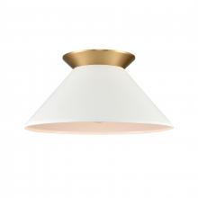 ELK Home 89983/1 - Cavendish 16&#39;&#39; Wide 1-Light Semi Flush Mount - Brushed Gold