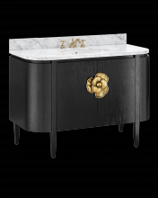 Currey 3800-0001 - Briallen 48&#34; Black Vanity with Oval Undermount Sink