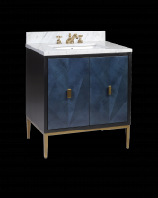 Currey 3800-0008 - Kallista 30&#34; Blue Vanity with Rectangular Undermount Sink